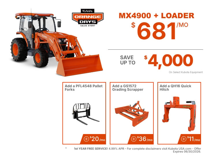 Tractor Package - Kubota MX4900