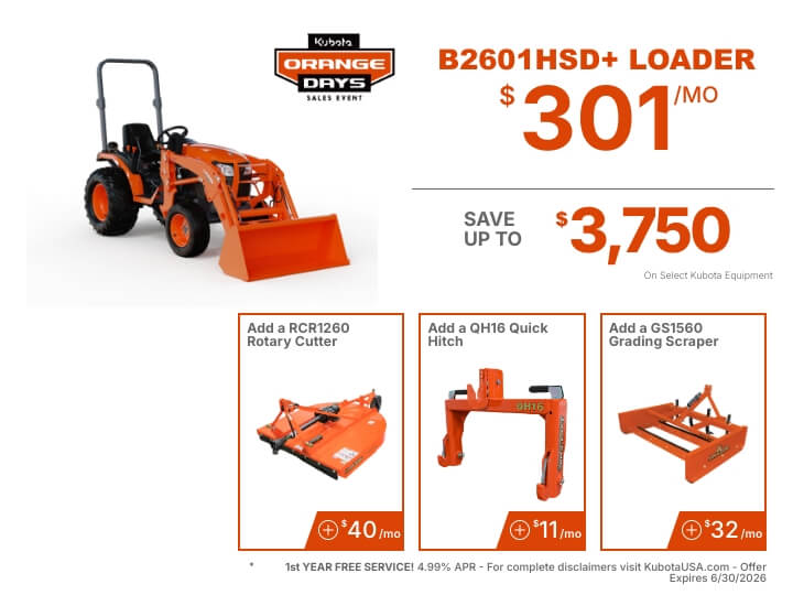 Tractor Package - Kubota B2601HSD